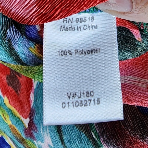 Coldwater Creek Womens‎ Sz L Artsy Floral Long Sleeve Button Up Top Oversized - Picture 5 of 8